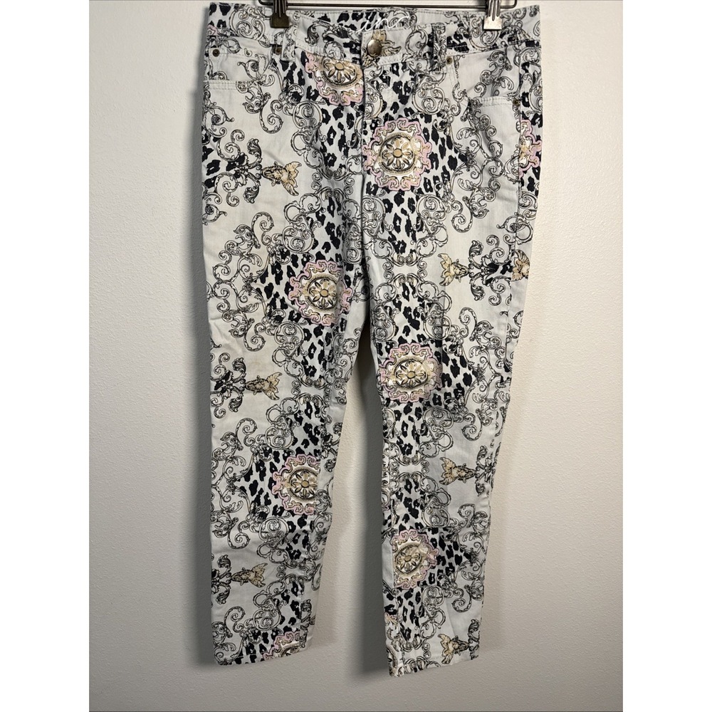 Vintage INC International Concepts Skinny Leg Regular Fit size 10 Baroque Animal